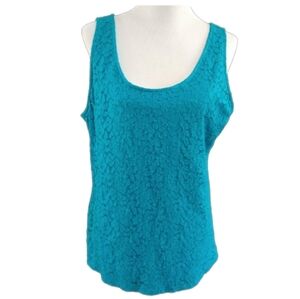 Lane Bryant Turquoise Lace Tank Top, Size 14/16